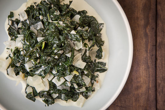 Creamed Kale Recipe. Photo and recipe by Irvin Lin of Eat the Love.