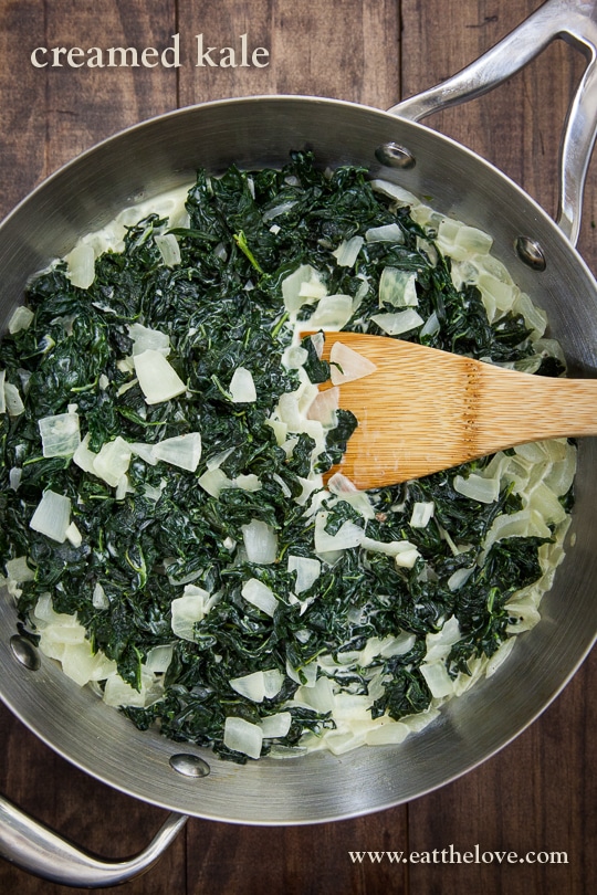 Creamed Kale. Recipe and photo by Irvin Lin of Eat the Love.
