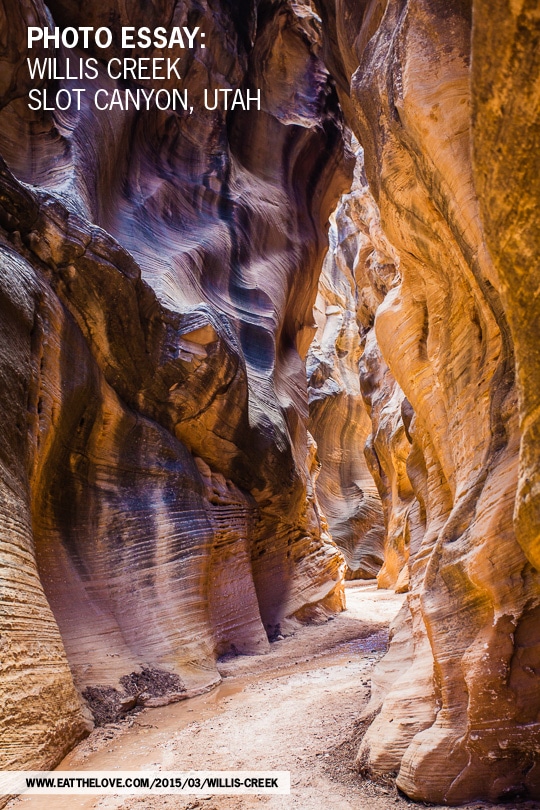 Willis Creek Slot Canyon Hike in Utah. Photo by Irvin Lin of Eat the Love.