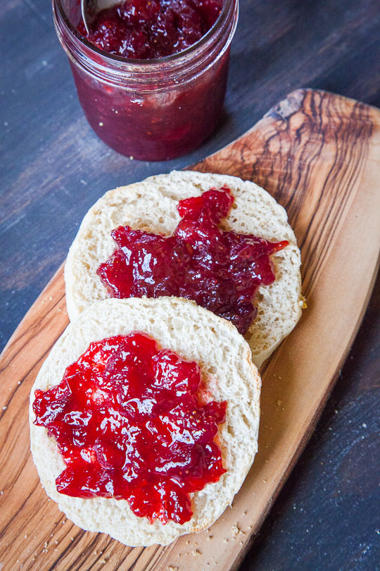 Strawberry Plum Jam on English Muffins. Photo and recipe by Irvin Lin of Eat the Love.