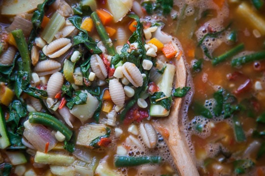 Summer Minestrone Soup. Recipe and photo by Irvin Lin of Eat the Love.