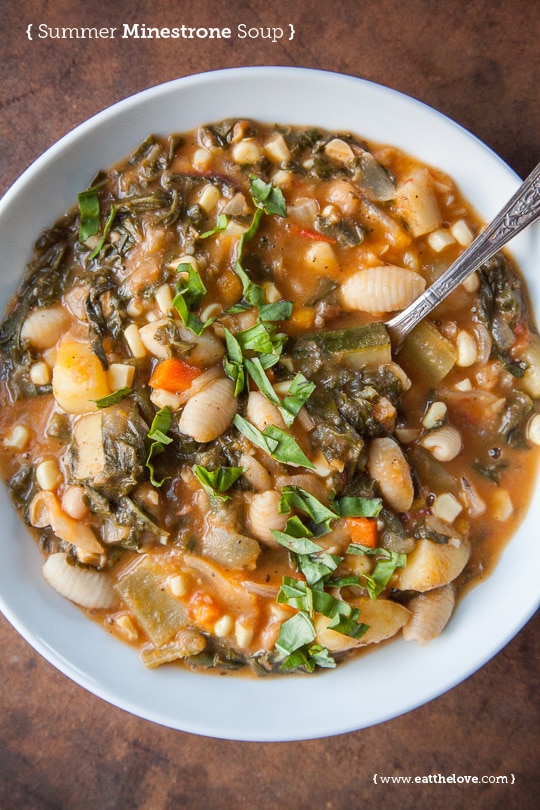 Summer Minestrone Soup. Photo and recipe by Irvin Lin of Eat the Love.