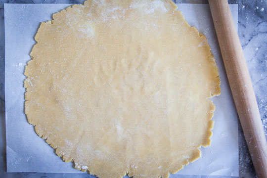 Roll the dough out to a 15-inch circle. Process photo by Irvin Lin of Eat the Love.