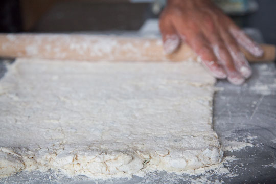Roll the dough out again. Photo by Irvin Lin of Eat the Love.
