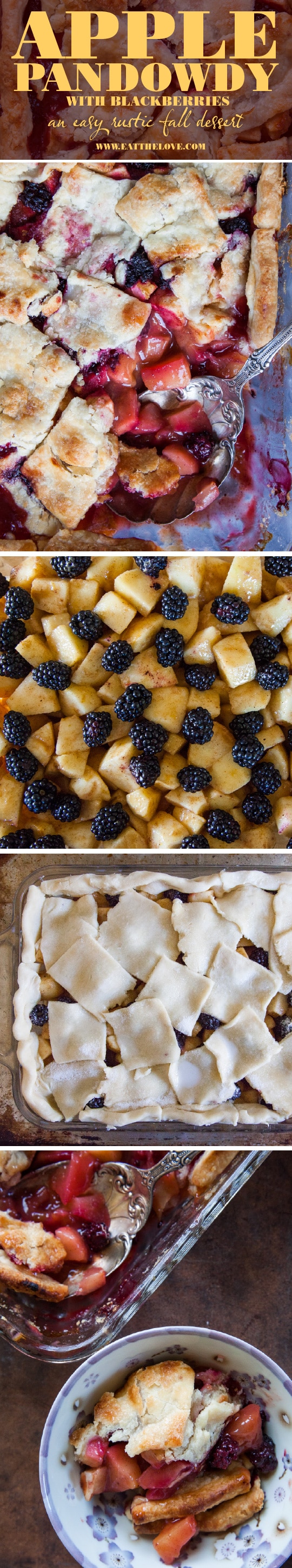 Apple Blackberry Pandowdy, an easy rustic Fall dessert. Recipe and photos by Irvin Lin of Eat the Love.