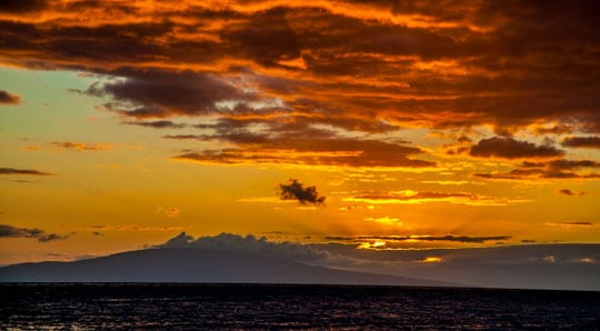 Sunset in Maui. Photo by A. J. Bates of Eat the Love. 