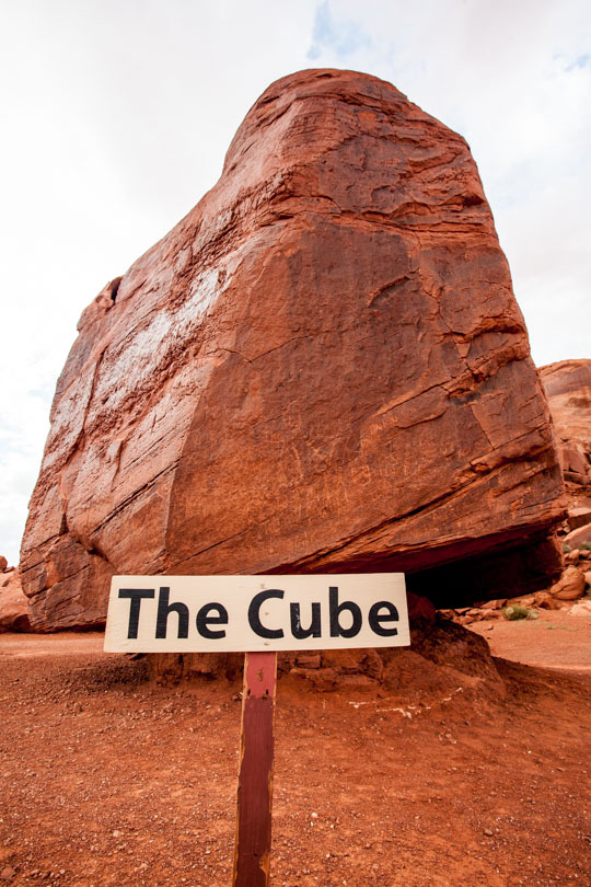 The Cube at Monument Valley