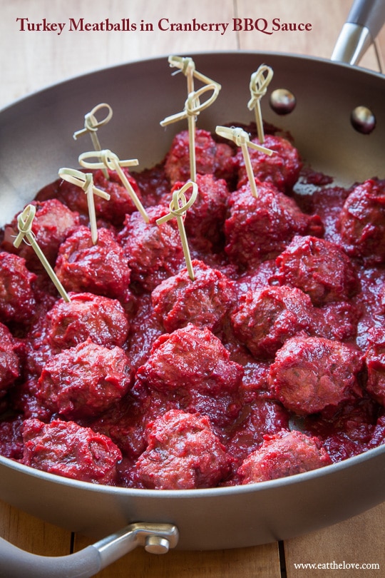 Turkey Cranberry Meatballs. Photo and recipe by Irvin Lin of Eat the Love.