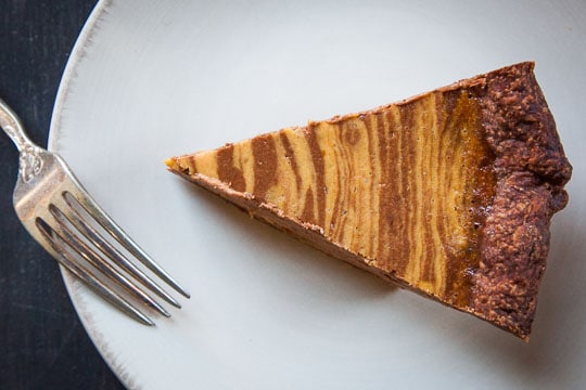 Chocolate Pumpkin Pie. Photo and recipe by Irvin Lin of Eat the Love.