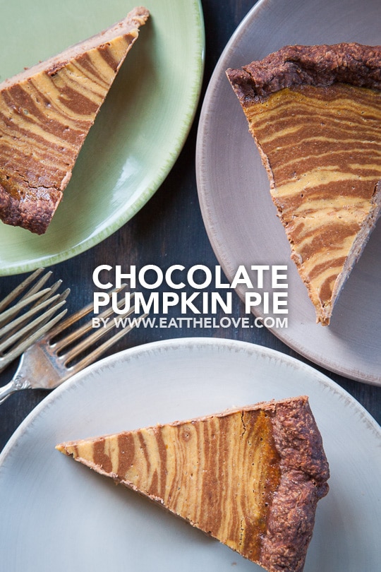 Chocolate Pumpkin Pie. Photo and recipe by Irvin Lin of Eat the Love.