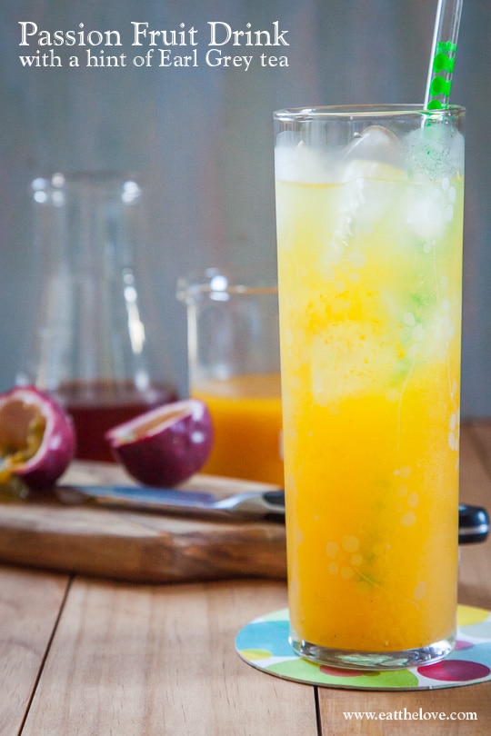 Passion Fruit Drink with a hint of Earl Grey Tea. Photo and recipe by Irvin Lin of Eat the Love.