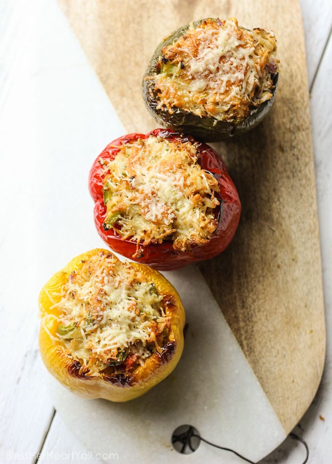 Thanksgiving Leftover Stuffed Bell Peppers