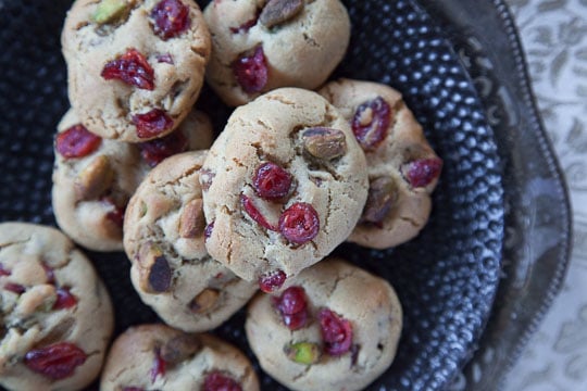 Pistachio Cranberry Cookies with Brown Butter. Photo and recipe by Irvin Lin of Eat the Love.