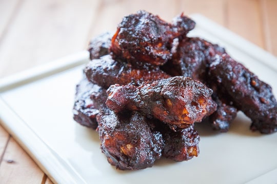 BBQ Chicken Wings. Made with homemade spicy and sweet barbecue sauce. Recipe and photo by Irvin Lin of Eat the Love.