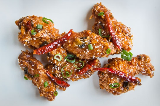 General Tso's Chicken Wings. Recipe and photo by Irvin Lin of Eat the Love.