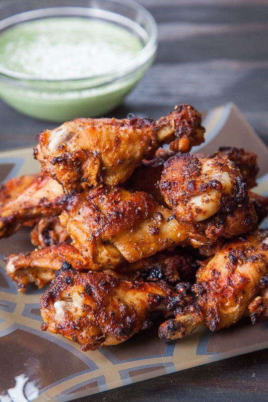 Peruvian Chicken Wings with Green Sauce. Recipe and photo by Irvin Lin of Eat the Love. 