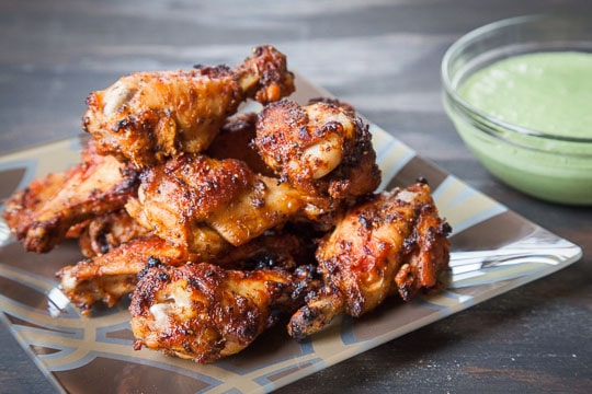 Peruvian Chicken Wings with Spicy Peruvian Green Sauce. Photo and recipe by Irvin Lin of Eat the Love.