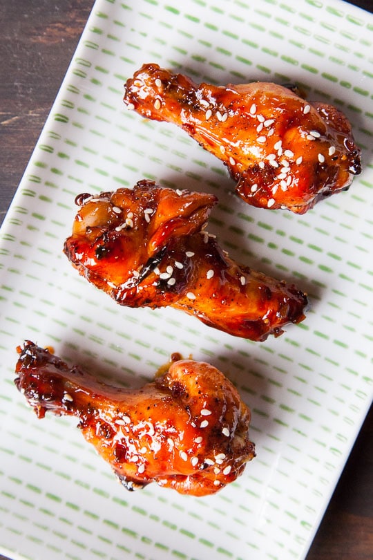 Teriyaki Chicken Wings recipe. This easy and addictive recipe also has homemade teriyaki sauce! Recipe and photo by Irvin Lin of Eat the Love.