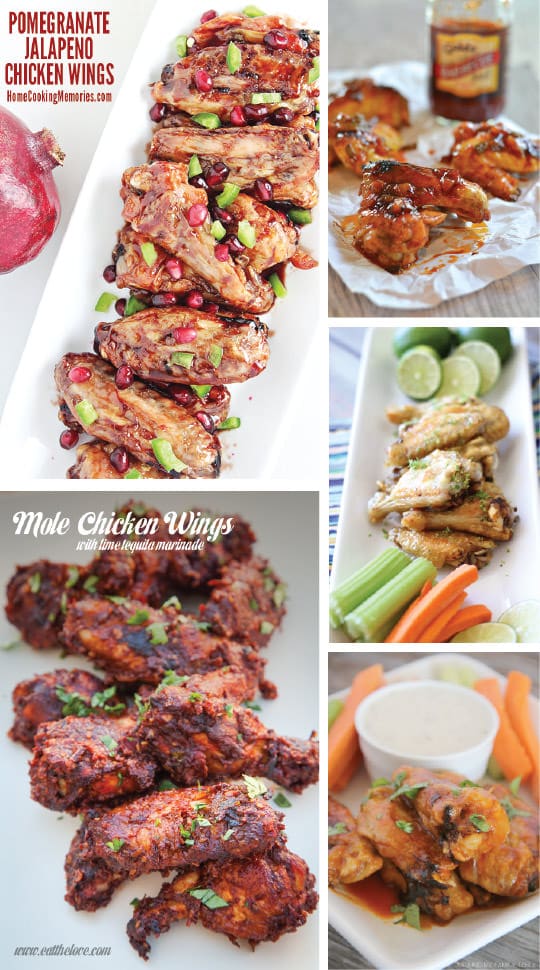 5 Awesome Chicken Wings Recipes from Eat the Love's 50 Chicken Wings Recipe Roundup!