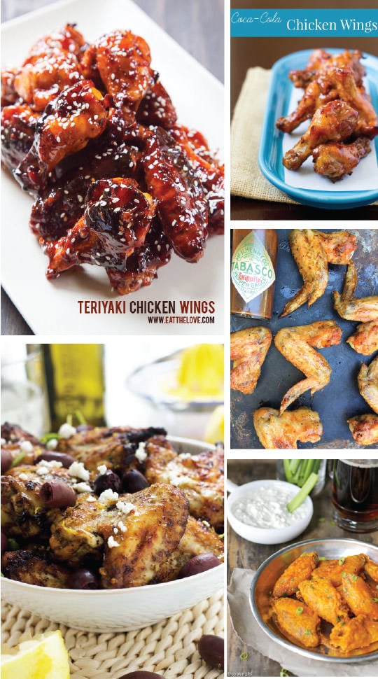 5 Awesome Chicken Wings Recipes from Eat the Love's 50 Chicken Wings Recipe Roundup!