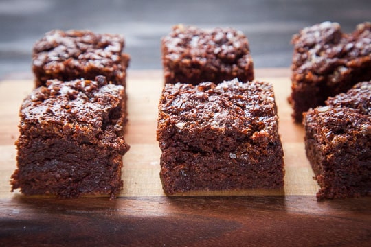 Rye Brownies recipe with Caramel and Sea Salt. Photo and recipe by Irvin Lin of Eat the Love.