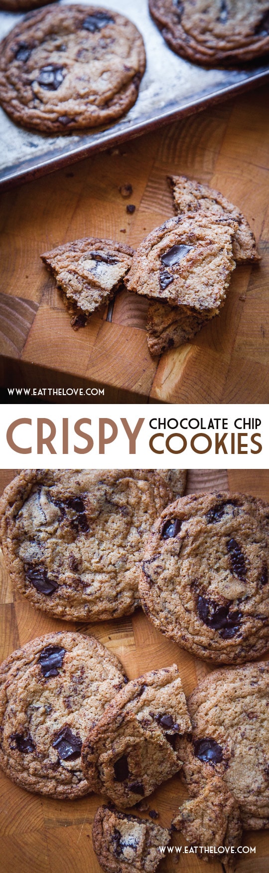 The Perfect Crispy Chocolate Chip Cookies Recipe by Irvin Lin of Eat the Love.