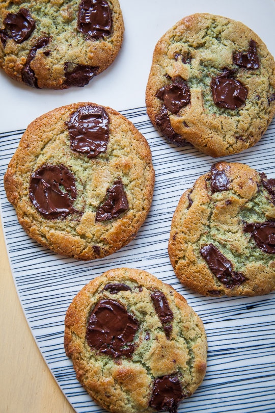 The absolute BEST Mint Chocolate Chip Cookies (it taste like a scoop of Mint Chocolate Chip Ice Cream!) Recipe and photo by Irvin of Eat the Love