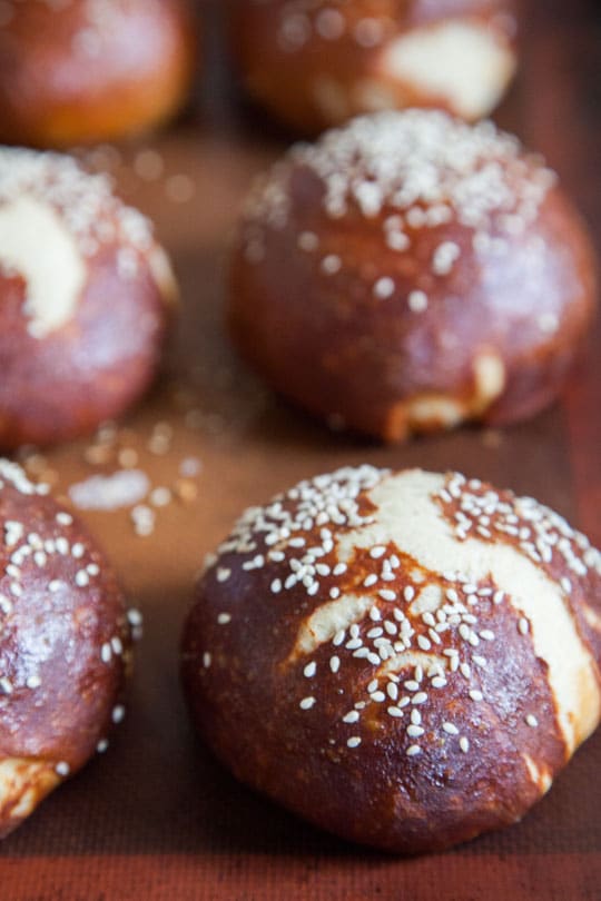 Easy Pretzel Buns. Photo and recipe by Irvin Lin of Eat the Love.