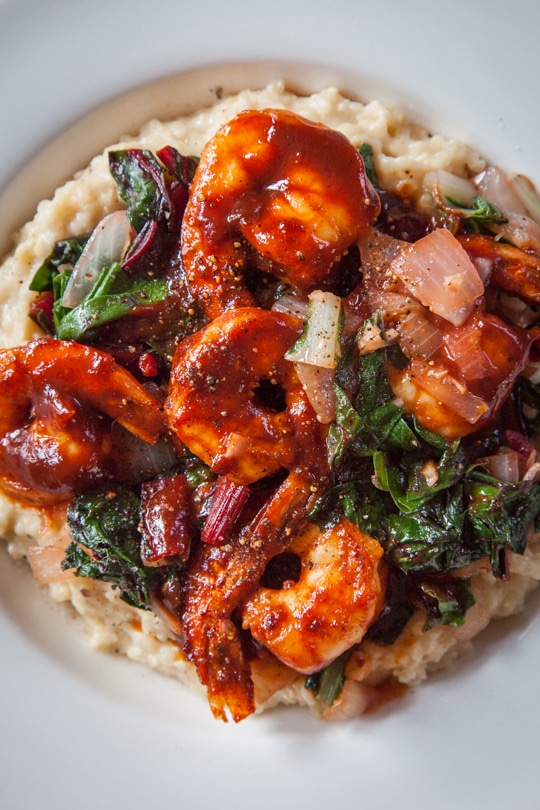 BBQ Shrimp and Grits Recipe. By Irvin Lin of Eat the Love.