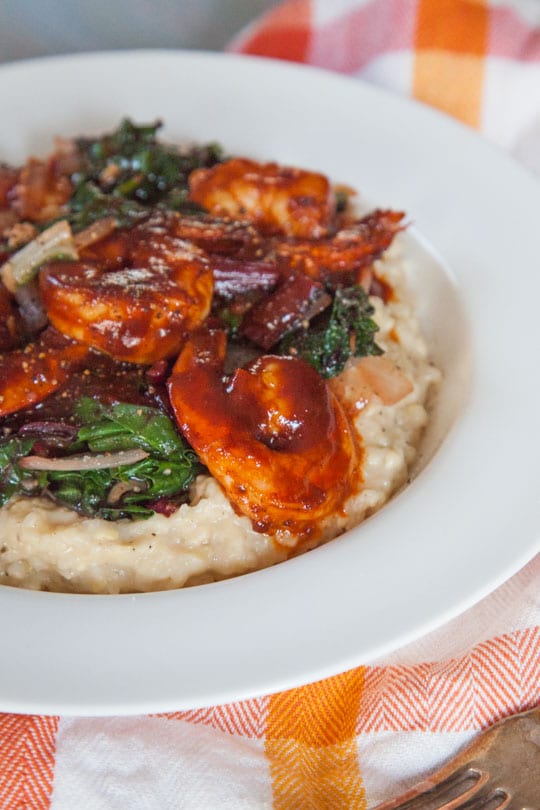 BBQ Shrimp and Grits Recipe. By Irvin Lin of Eat the Love.