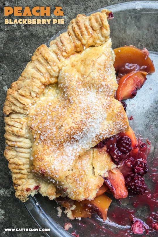 Peach and Blackberry Pie. Photo and recipe by Irvin Lin of Eat the Love.