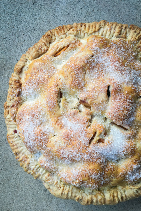 Peach and Blackberry Pie.