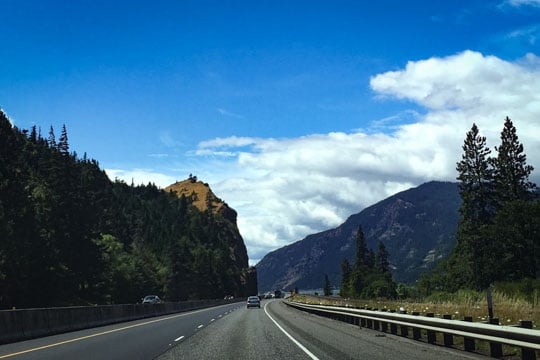 Driving to the Historic Columbia River Highway 