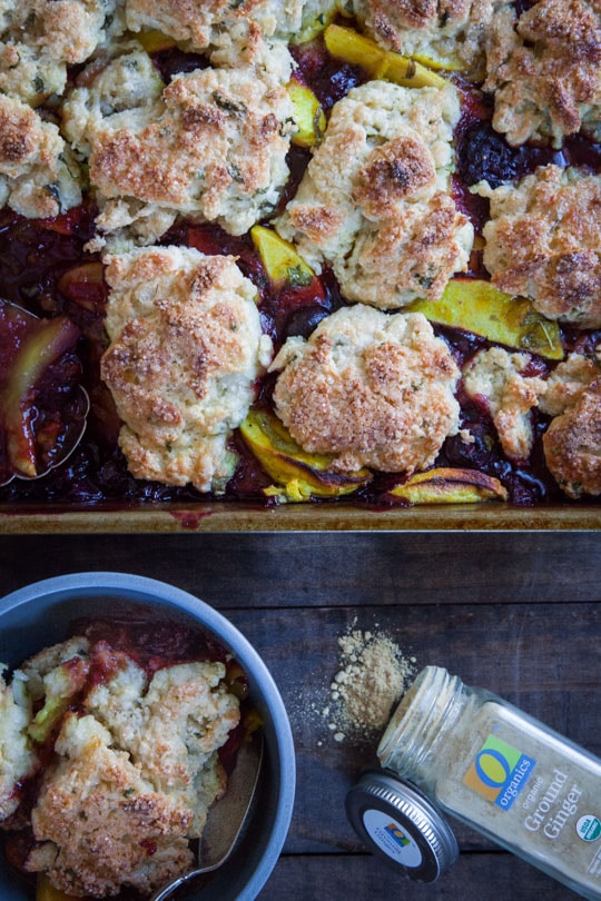 Spicy Apple Cobbler! With Blackberries and Blueberries! Recipe by Irvin Lin of Eat the Love.