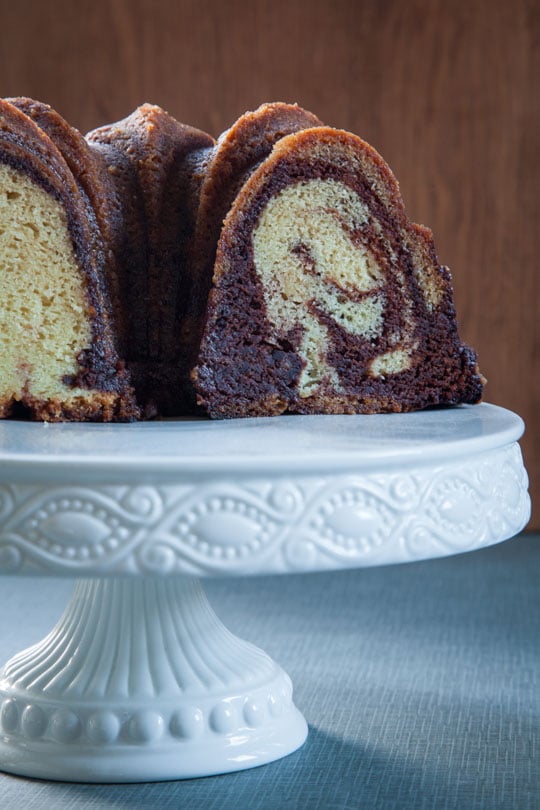 A stunning and easy to make Marble Rum Cake using 3 types of rum! Photo and recipe by Irvin Lin, author of the cookbook Marbled, Swirled and Layered