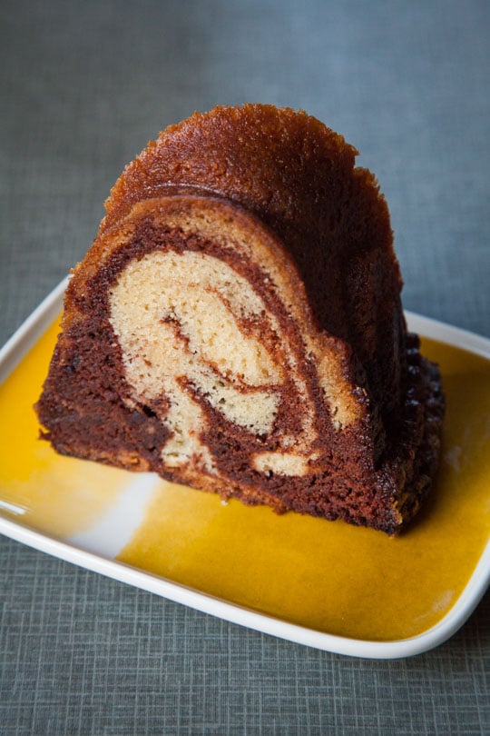 A stunning and easy to make Marble Rum Cake using 3 types of rum! Photo and recipe by Irvin Lin, author of the cookbook Marbled, Swirled and Layered