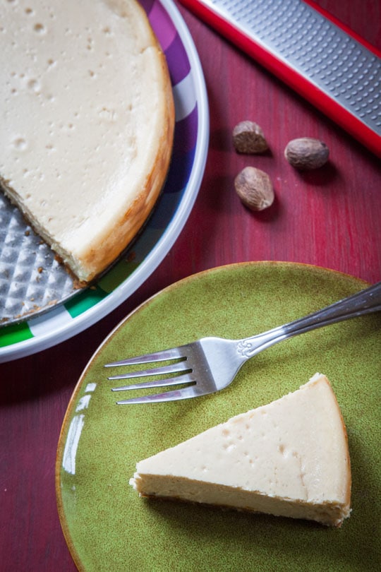 Eggnog Cheesecake with Gingersnap Crust by Irvin Lin of Eat the Love.