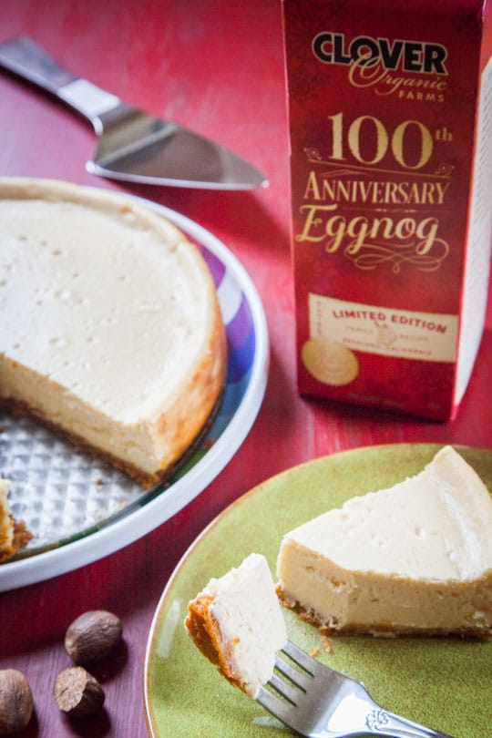 Eggnog Cheesecake with Gingersnap Crust by Irvin Lin of Eat the Love.