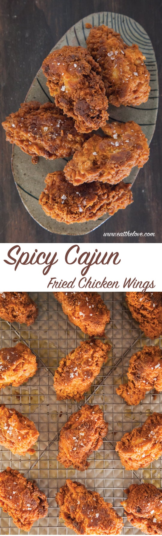 These Spicy Cajun Fried Chicken Wings are easy to make with a secret quick shortcut ingredient! Recipe and photo by Irvin Lin of Eat the Love