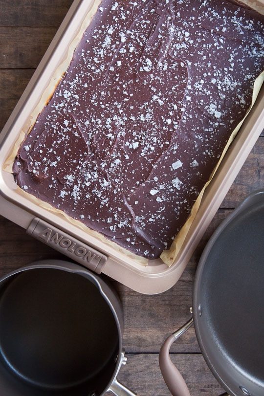 Salted Caramel Bars with Bourbon Ganache by Irvin Lin of Eat the Love.
