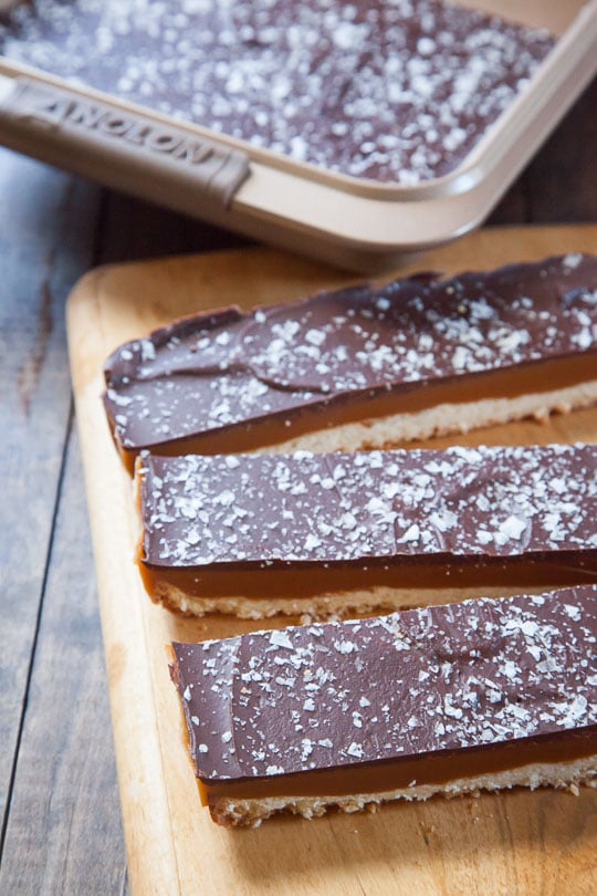 Salted Caramel Bars with Bourbon Ganache by Irvin Lin of Eat the Love.