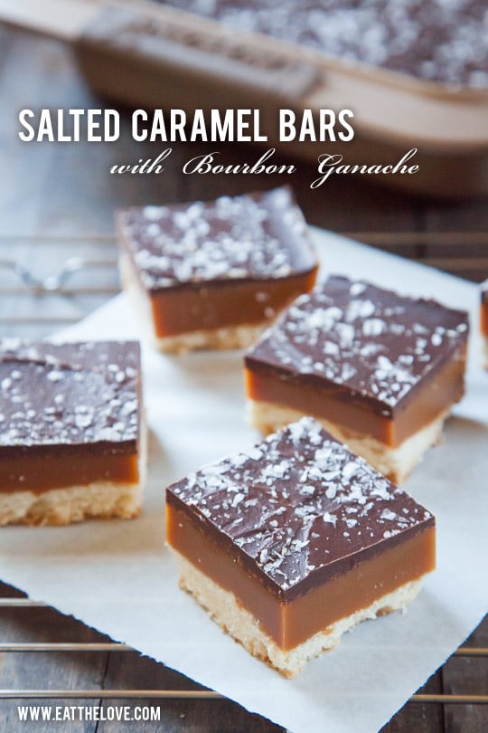 Salted Caramel Bars with Bourbon Ganache by Irvin Lin of Eat the Love.