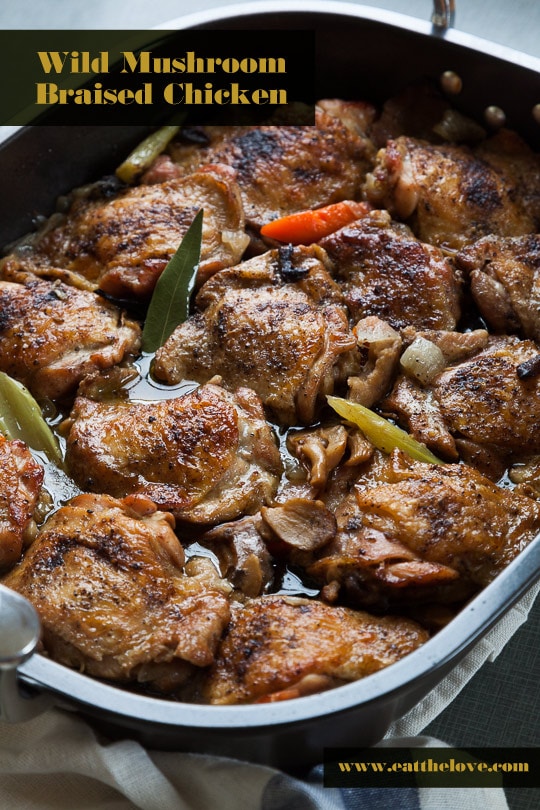 Mushroom Braised Chicken. Photo and recipe by Irvin Lin of Eat the Love.