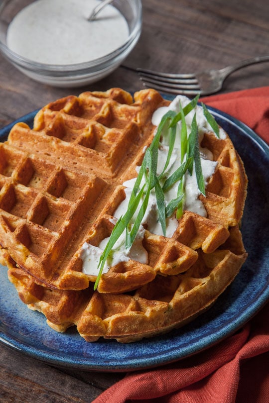 Savory Sweet Potato Waffles, Sweet Potato Waffles