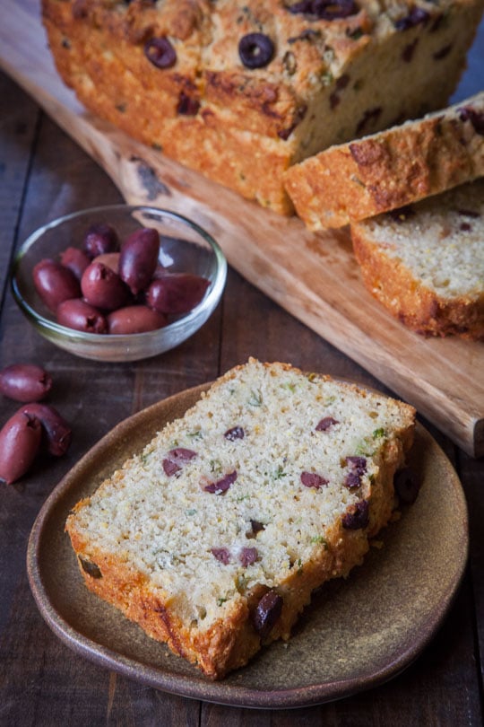 Olive, Green Onion and Cheese Beer Bread by Irvin Lin of Eat the Love.