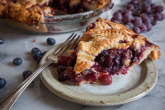 Grape and Blueberry Pie by Irvin Lin of Eat the Love.