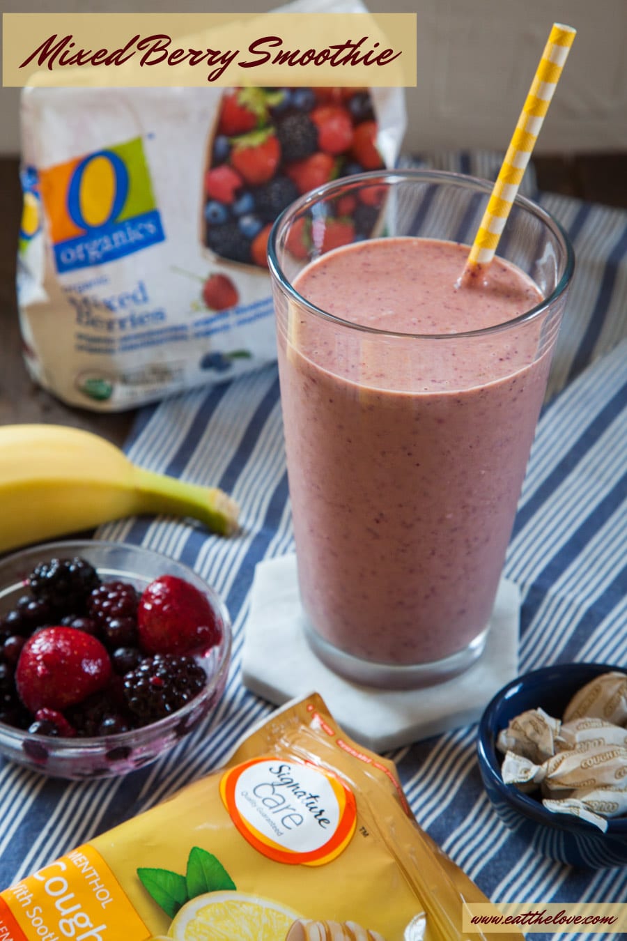 Mixed Berry Smoothie with Turmeric and Black Pepper [Sponsored Post]