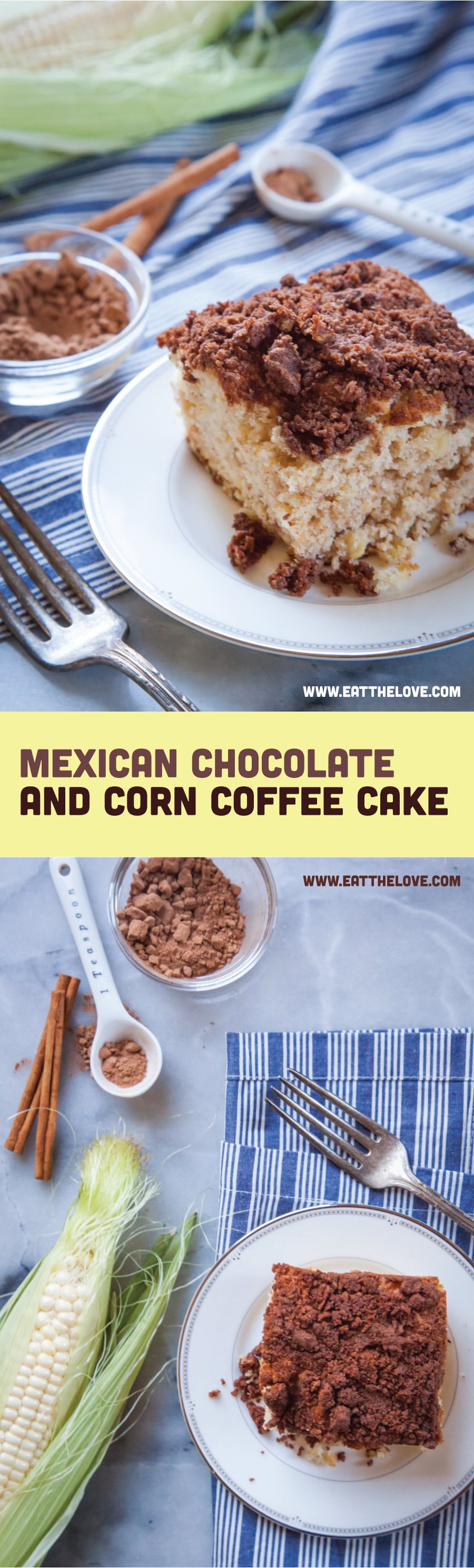 Mexican Chocolate Corn Coffee Cake by Irvin Lin of Eat the Love.