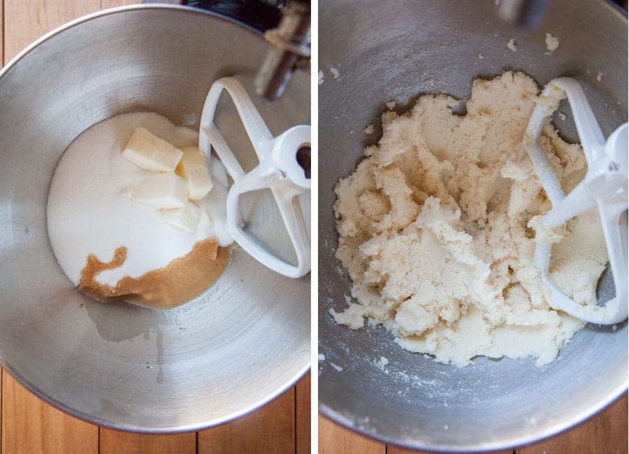 Cream the butter, sugar and vanilla.