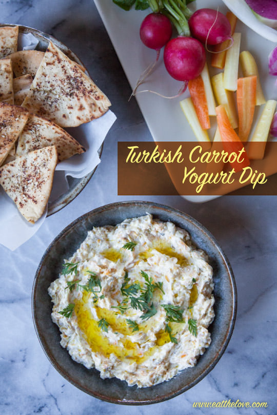 Turkish Carrot Yogurt Dip. Photo and recipe by Irvin Lin of Eat the Love.